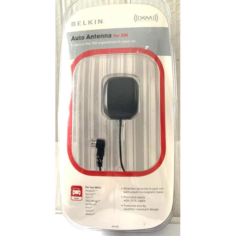 Belkin Auto Antenna for XM Satellite Radio Receiver New Sealed